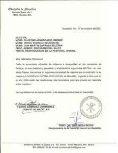 Diócesis de Mazatlán cancela evento Avanzada con Cristo 