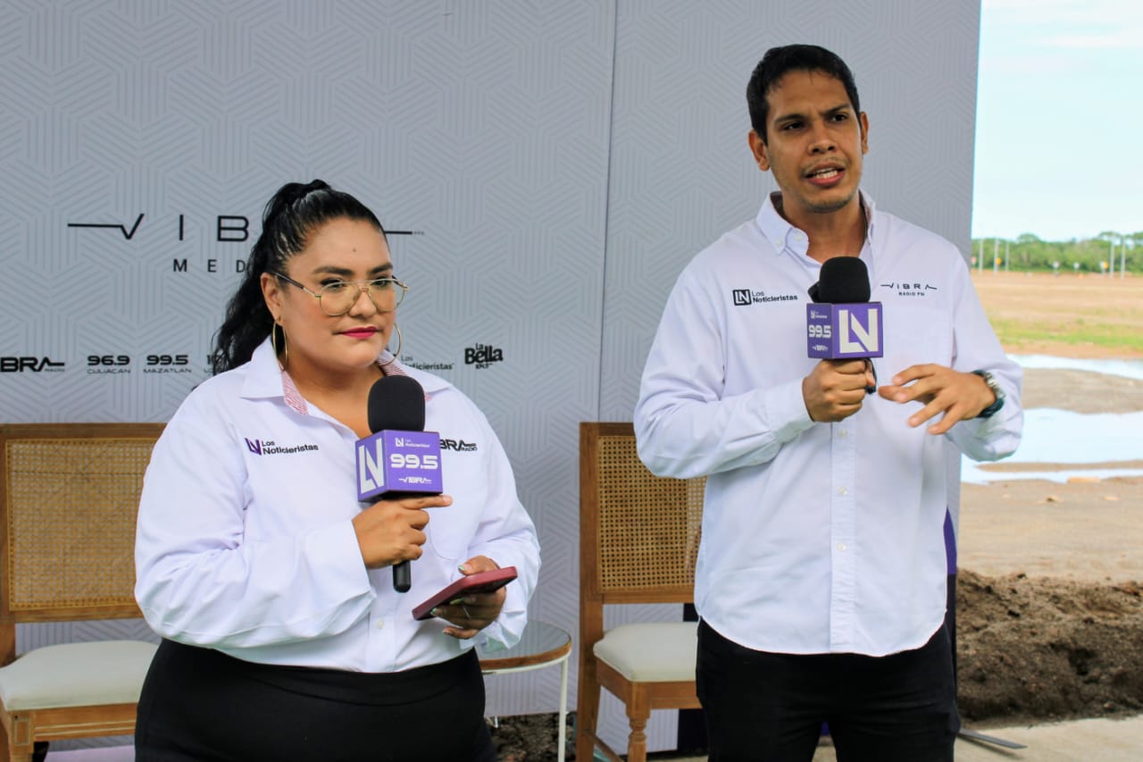 Cecilia Barrón y Joel Jiménez en la inauguración de Mazatlán Logistics Center