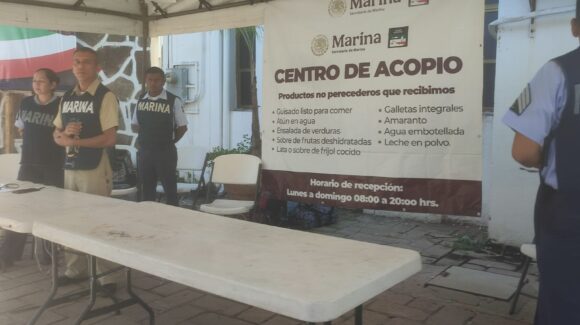 Marina instala centro de acopio en Ahome, Sinaloa; buscan recabar víveres para damnificados de Veracruz