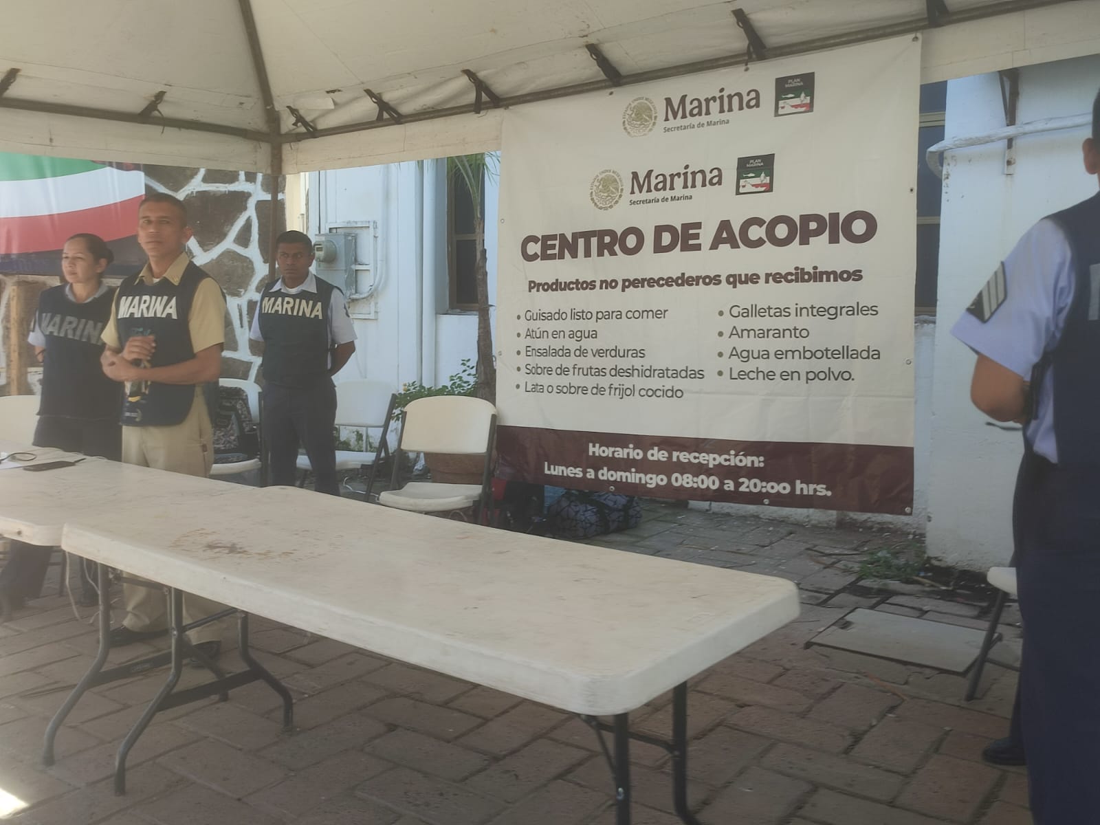 Centro de acopio para damnificados de Veracruz en Ahome, Sinaloa