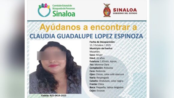 Localizan con vida a Claudia Guadalupe, reportada como desaparecida en Mazatlán, Sinaloa