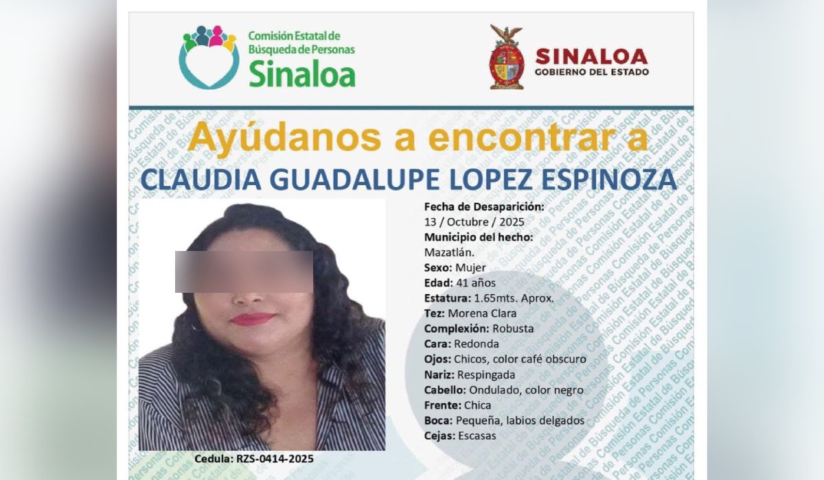 Claudia Guadalupe, localizada con vida tras desaparición en Mazatlán