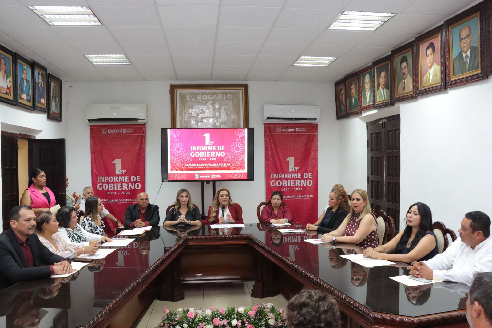 Claudia Liliana Valdez Aguilar entrega su primer informe de gobierno en Rosario
