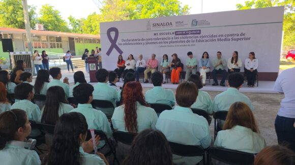 Cero tolerancias a la violencia, SEPyC y SEMUJERES lanzan campaña en preparatorias de Sinaloa