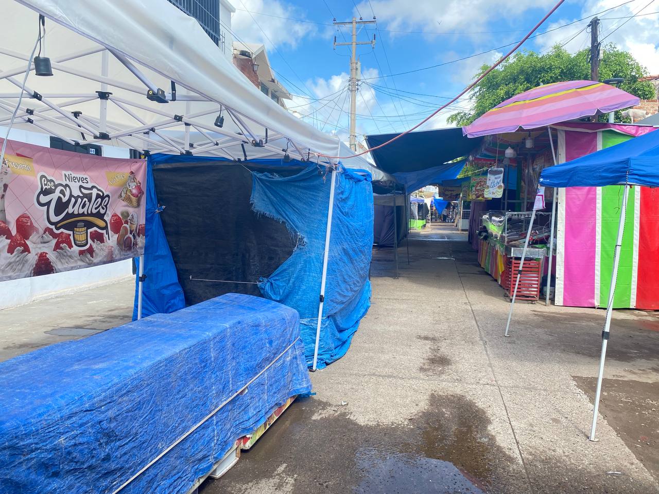 Comerciantes ante pésimas ventas en la feria del Rosario en Guasave, Sinaloa