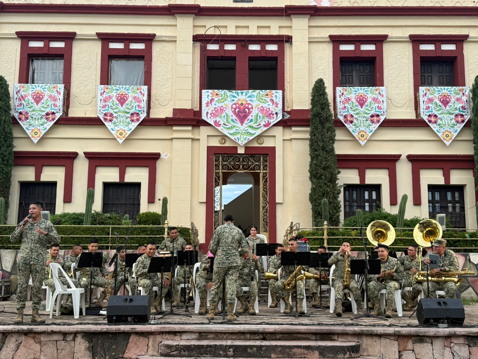 Concierto de la Banda de Música de la III Región Militar en El Rosario, Sinaloa
