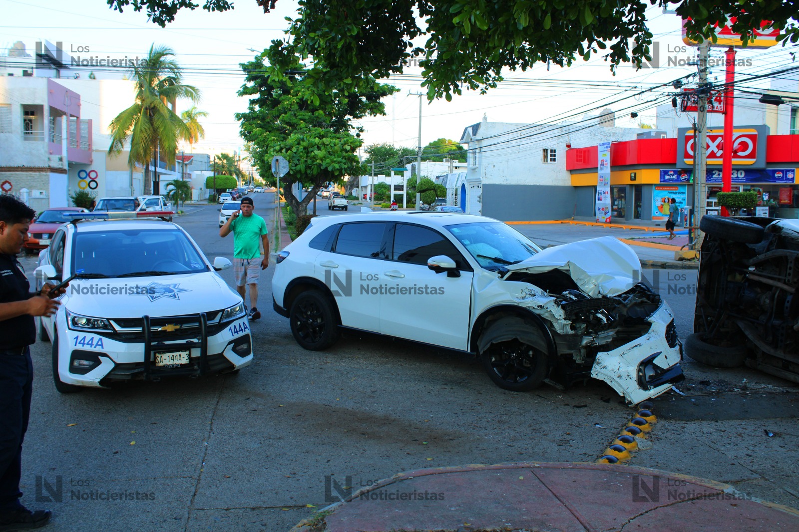 Dos heridos deja choque en Palos Prietos, Mazatlán