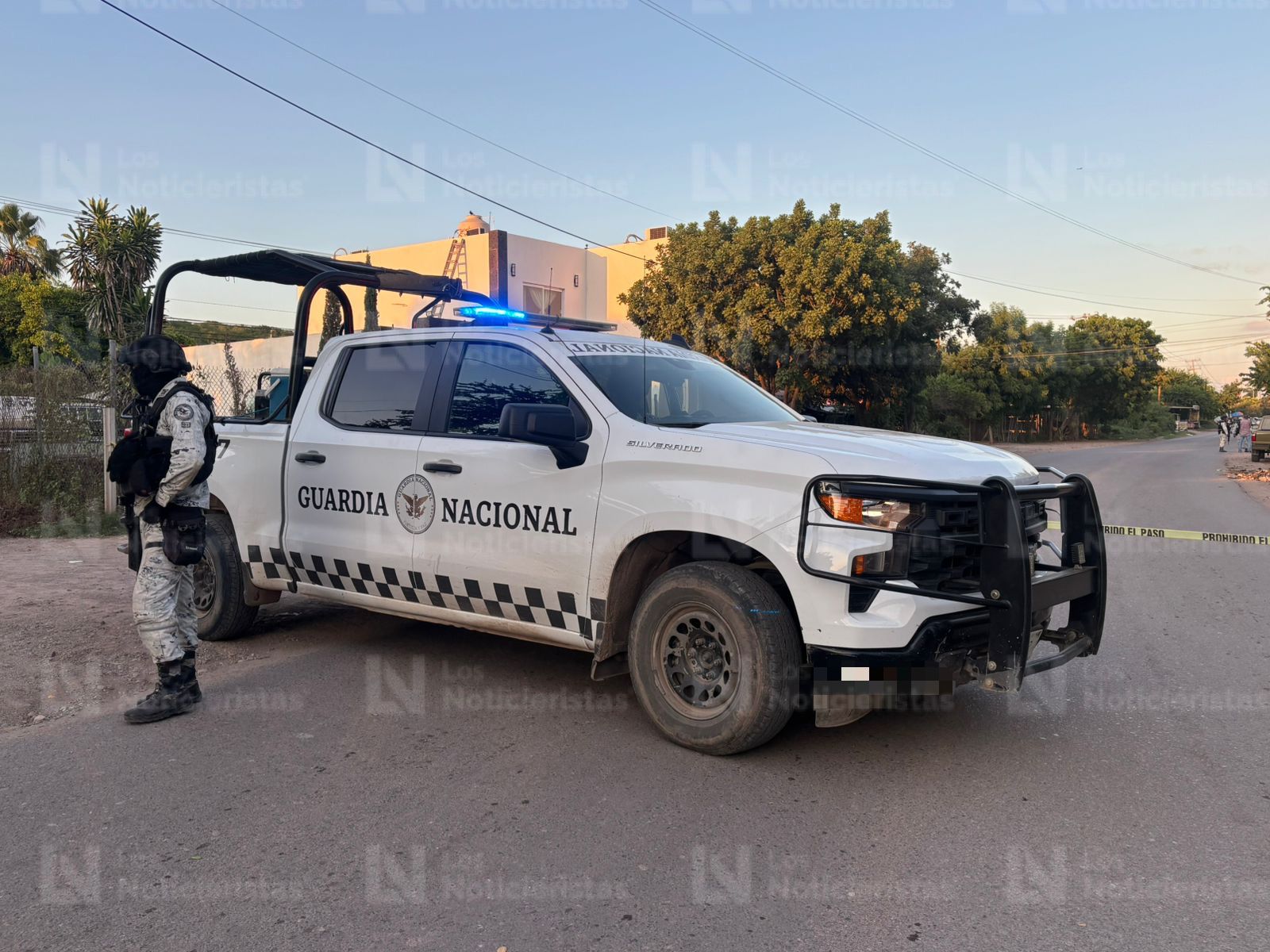 Guardia Nacional en sitio donde ejecutaron a un hombre en Culiacán