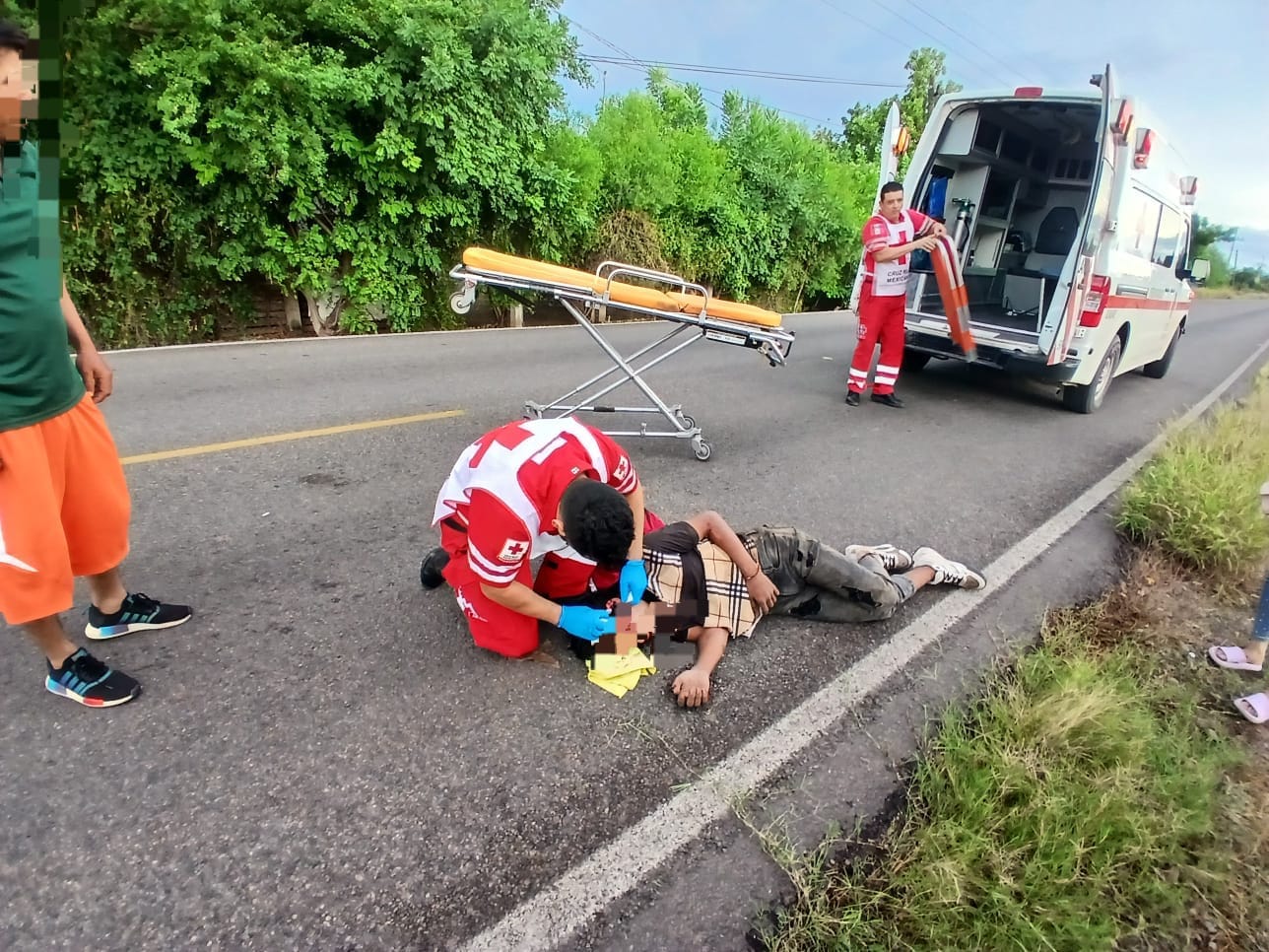 el varon lesionado fue trasladado a una clinica