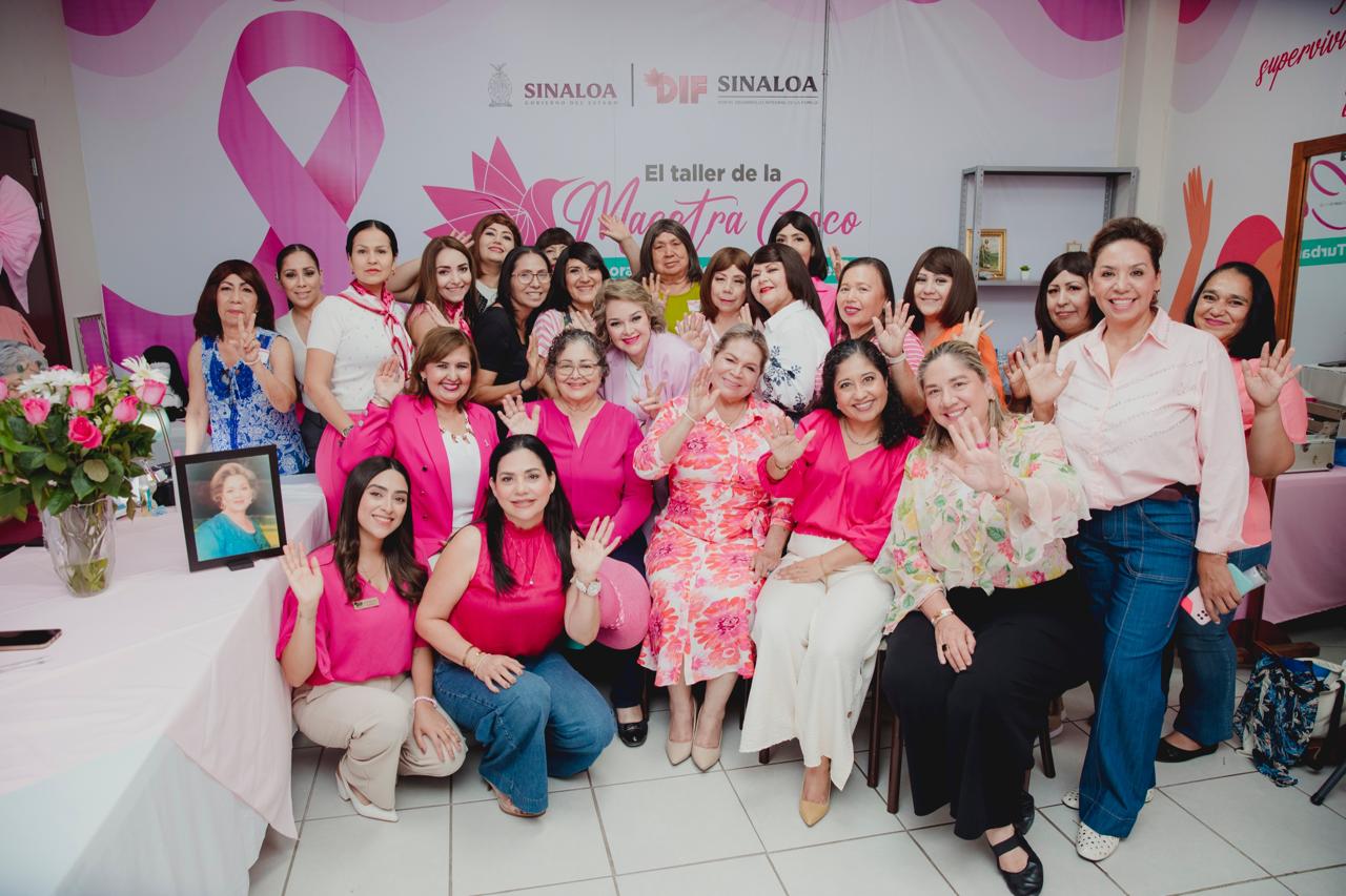 Eneyda Rocha en la entrega de pelucas oncológicas a mujeres con cáncer de mama