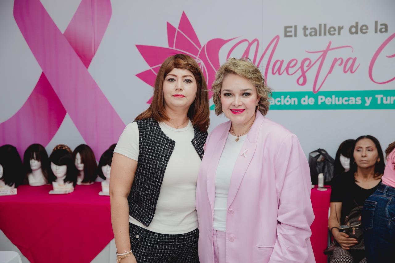 Eneyda Rocha en la entrega de pelucas oncológicas a mujeres con cáncer de mama