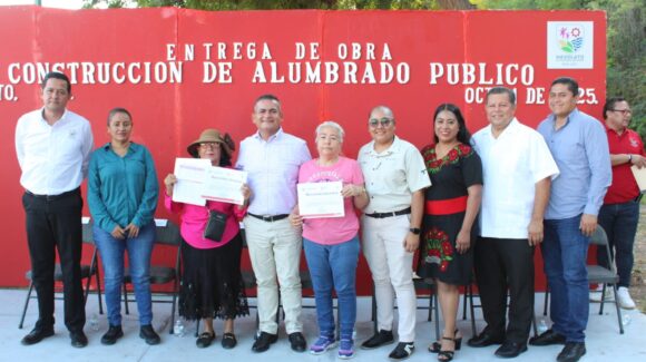 Ayuntamiento de Navolato entrega obra de alumbrado público que fortalece la seguridad y el bienestar de Villa Juárez