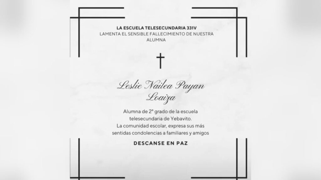 esquela leslie asesinada balazos san pedro navolato
