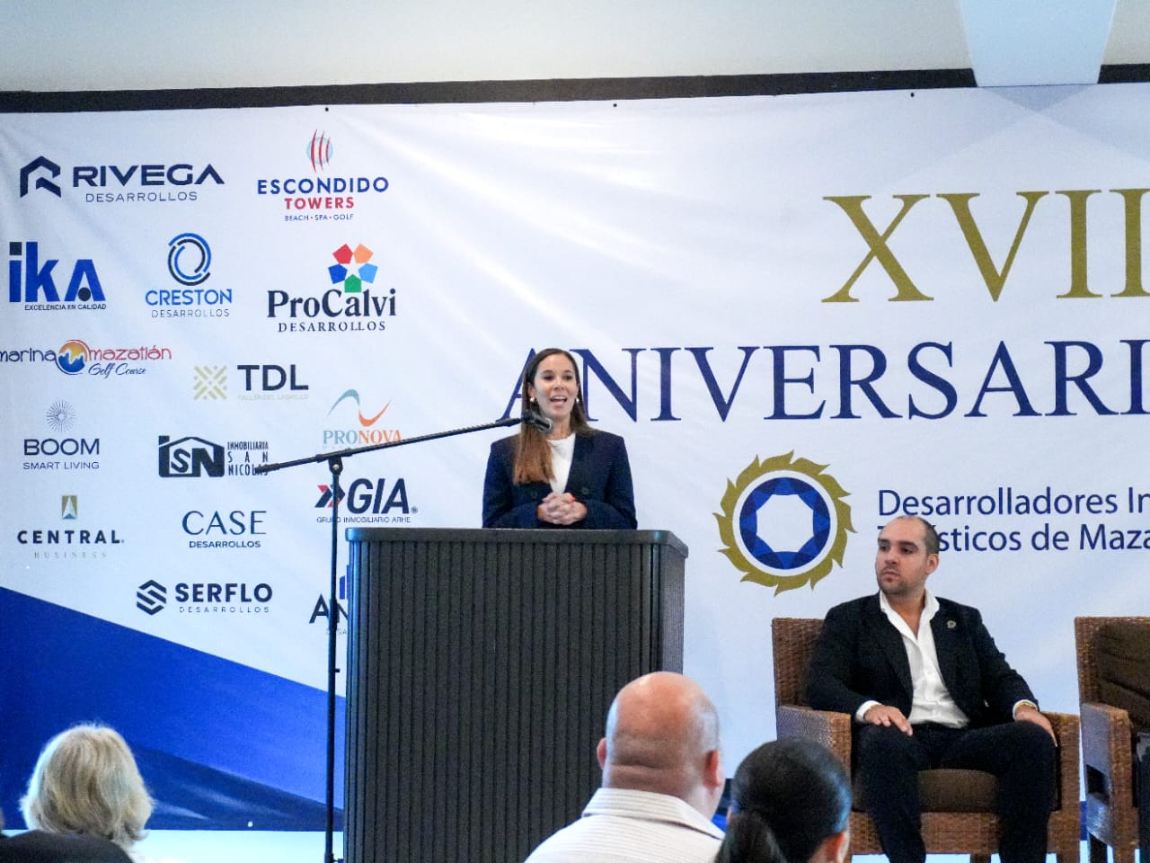 Mireya Sosa en el evento por aniversario de la ADIM en Mazatlán, Sinaloa