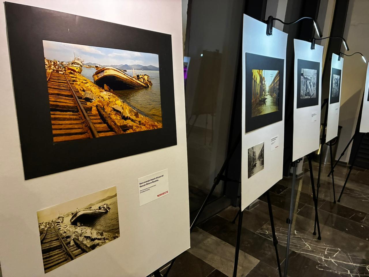 Exposición de conselva, costas y comunidades sobre el impacto del huracán Olivia en Mazatlán