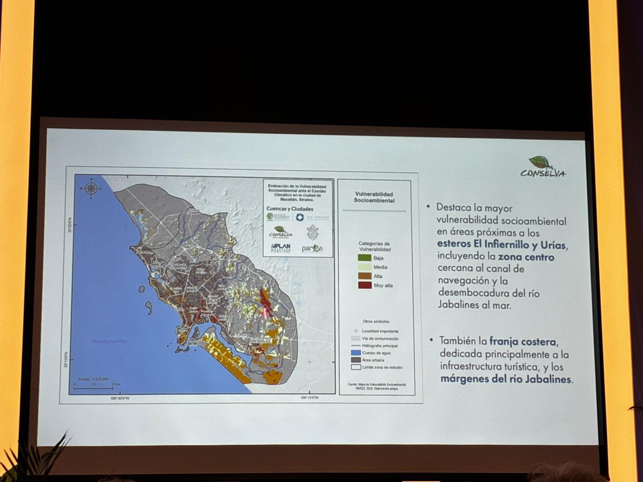 Exposición de conselva, costas y comunidades sobre el impacto del huracán Olivia en Mazatlán