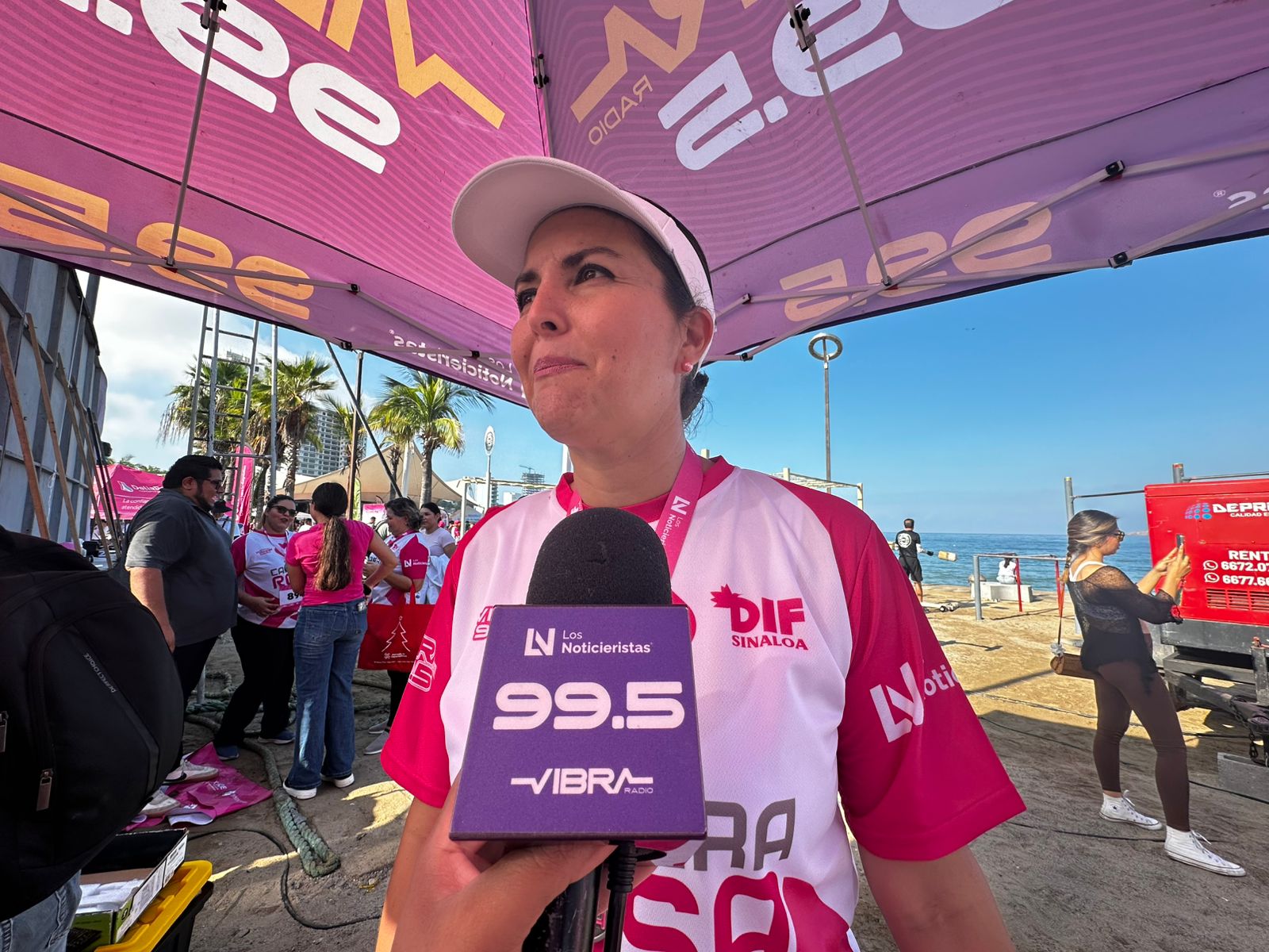 Fabiola Verde en la Carrera Rosa 2025 en Mazatlán, Sin.