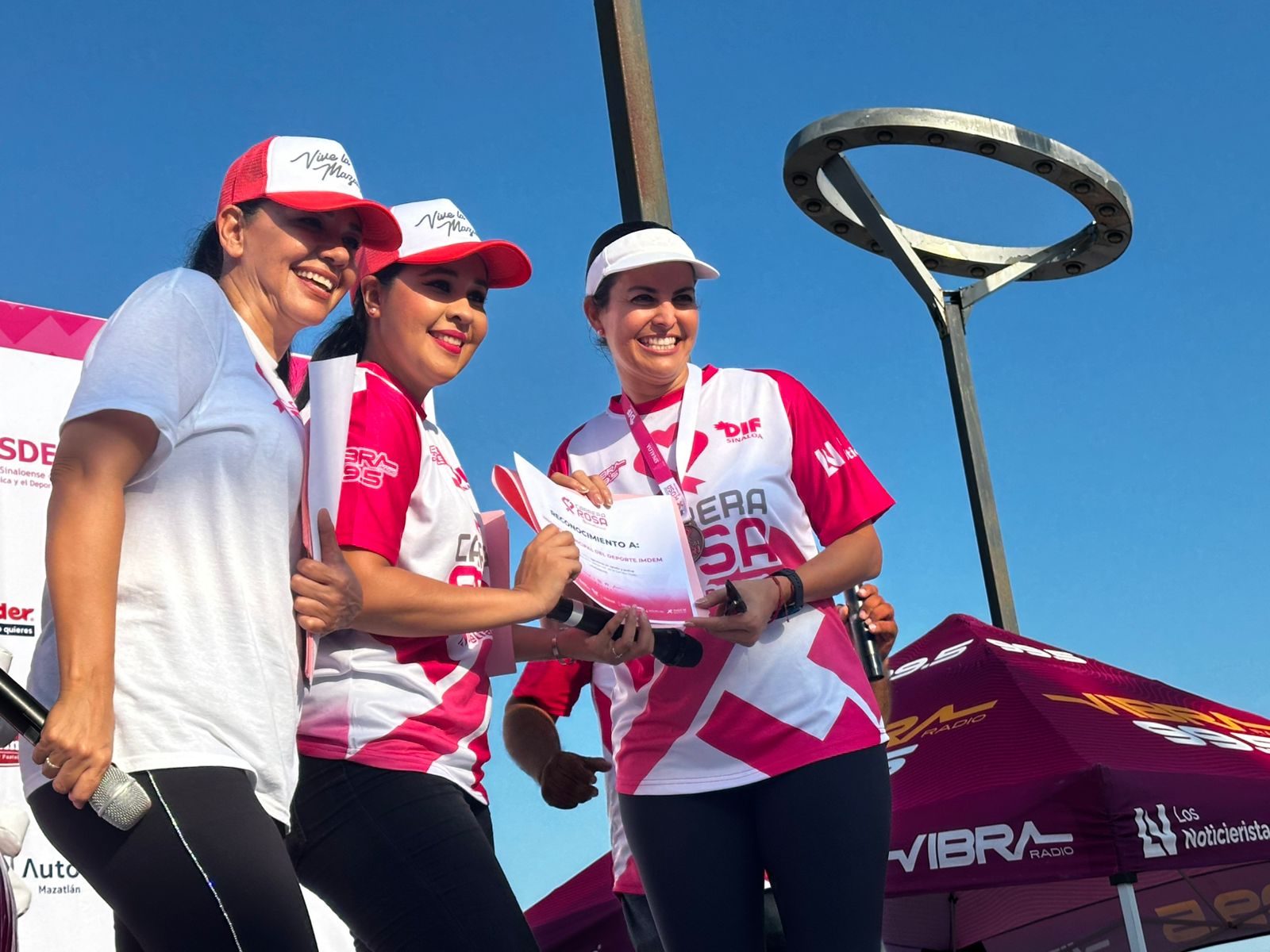 Fabiola Verde en la Carrera Rosa 2025 en Mazatlán, Sin.