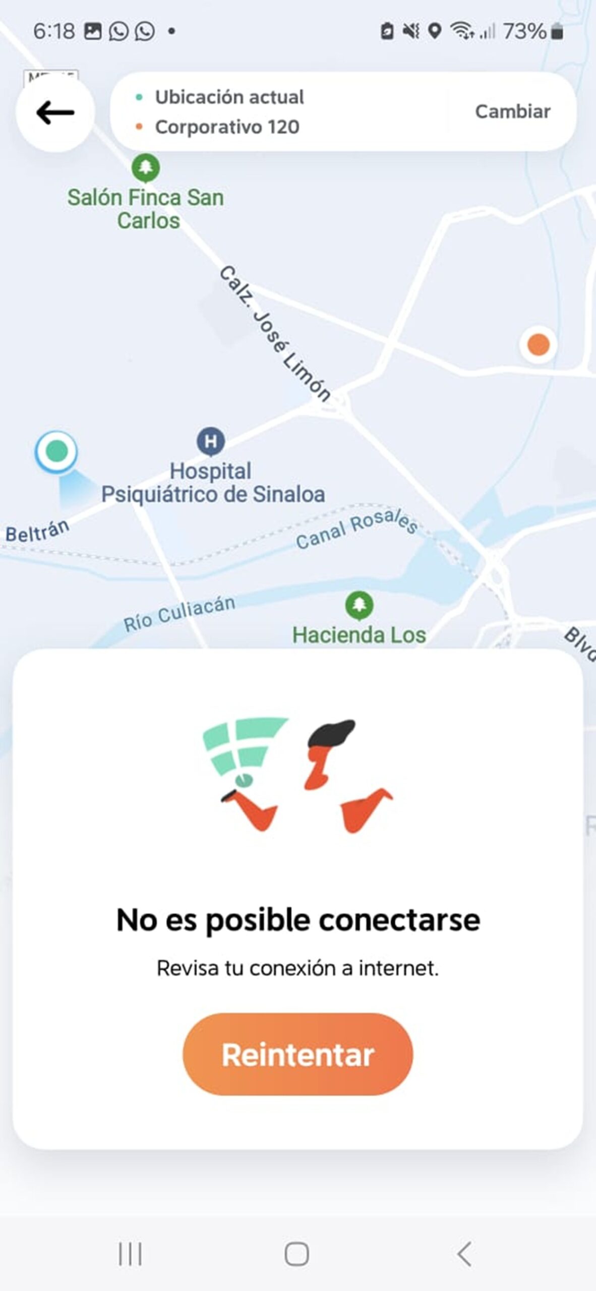 Falla en aplicación de DiDi