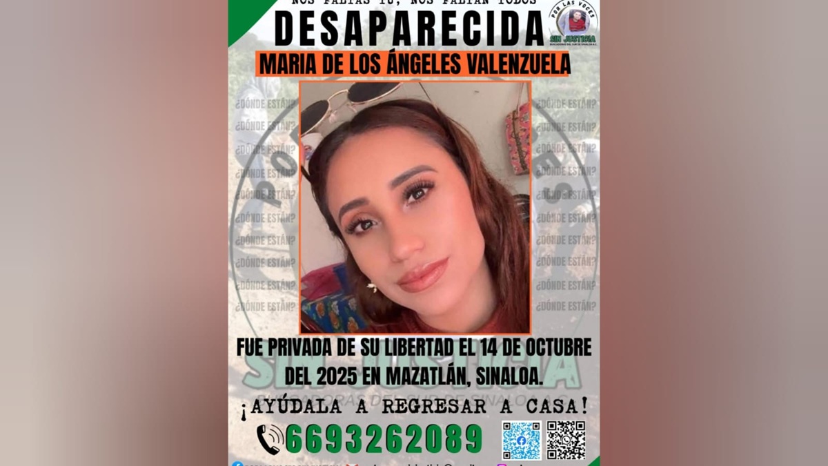 Ficha de búsqueda de María de los Ángeles, rastreadora privada de la libertad en Mazatlán