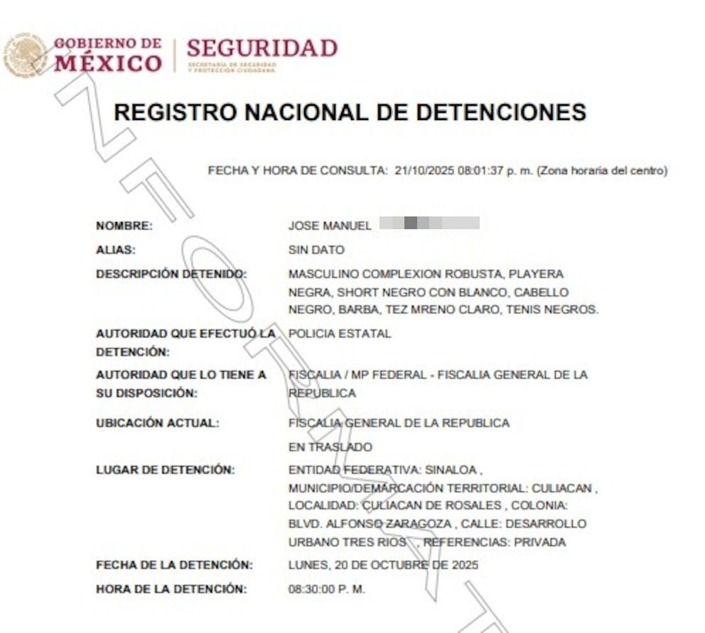 ficha de detencion de mono canelo