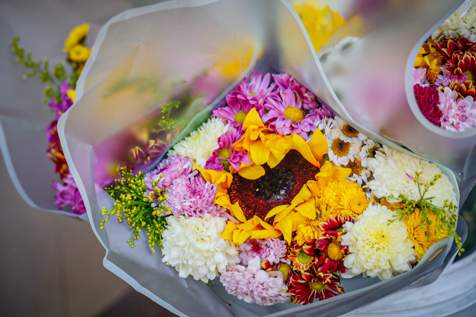 Venta de flores para el Día de Muertos