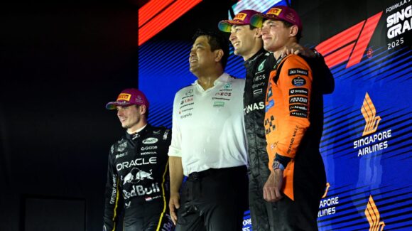 George Russell triunfa en Singapur y McLaren asegura bicampeonato de constructores