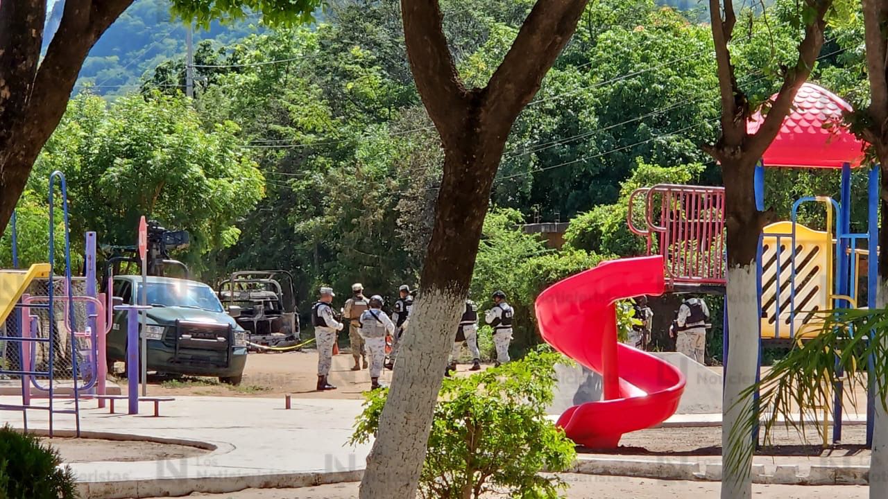Fuerzas federales en Tepuche, Culiacán, tras enfrentamiento