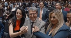 Gabriela Jiménez, Ricardo Monreal y Jessica Saiden de Morena