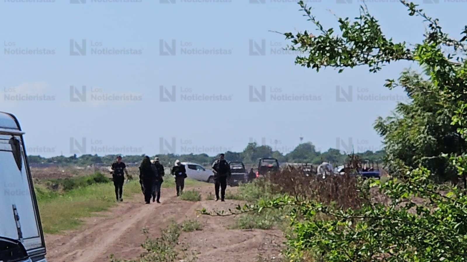 Lugar del hallazgo de un hombre asesinado en Villa Juárez, Navolato