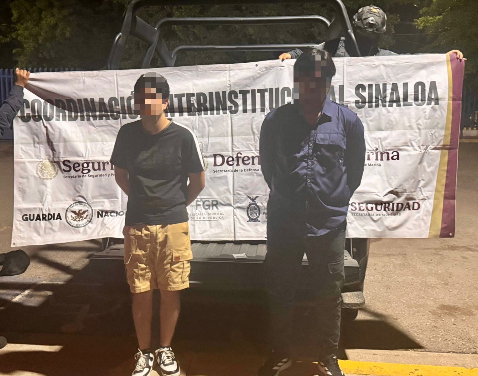 hombres detenidos con mariguana en villas del rio en Culiacán