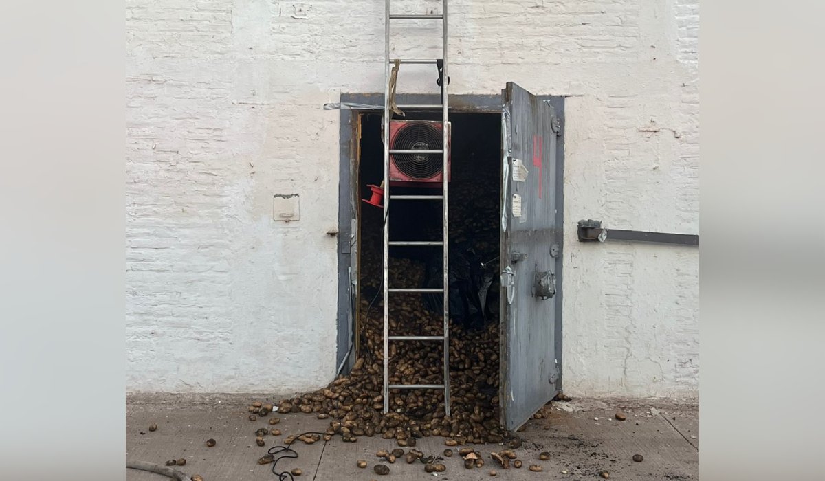Incendio en bodega de papas en Los Mochis, Sinaloa