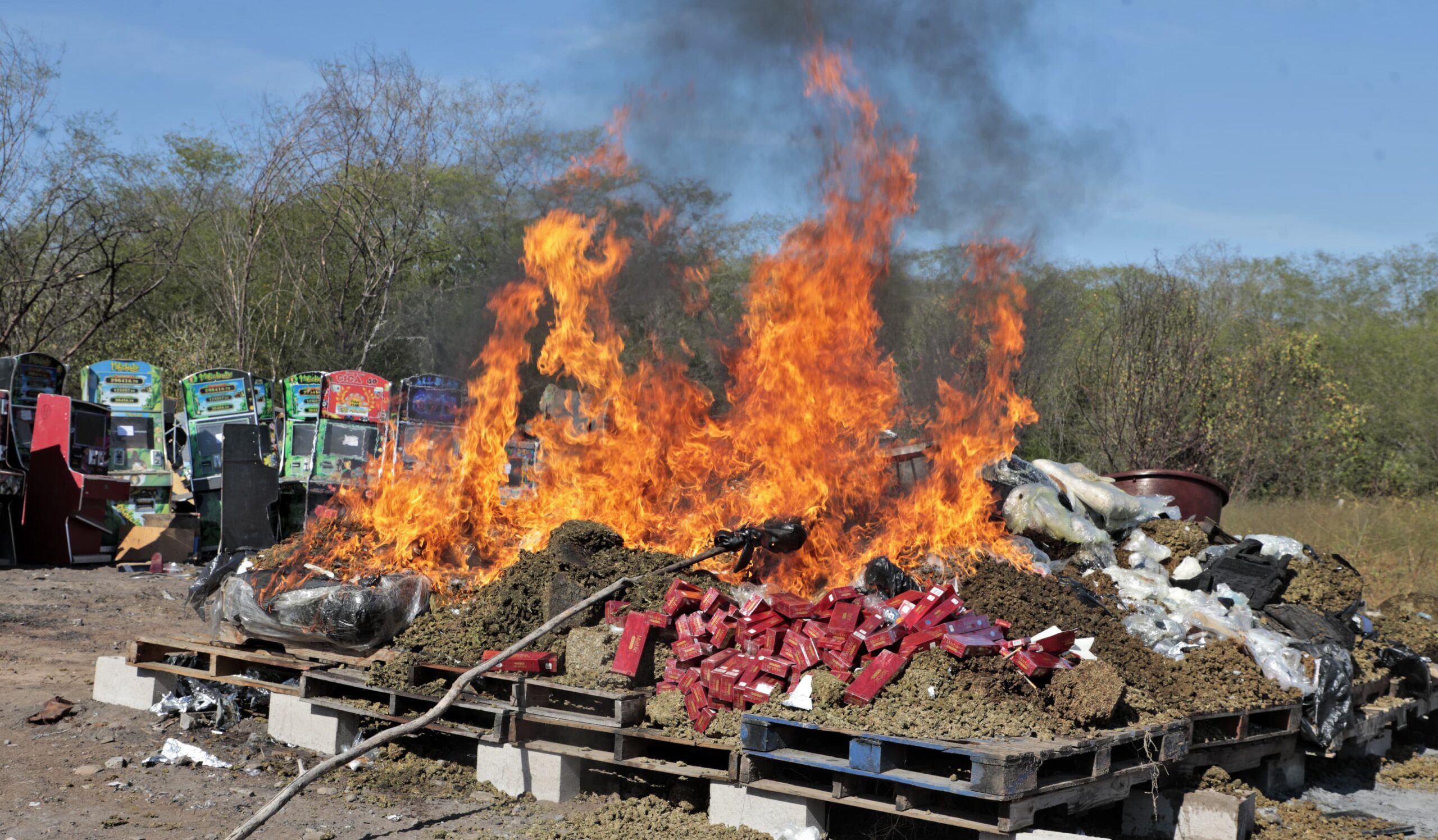 incineracion de la droga en culiacan sinaloa