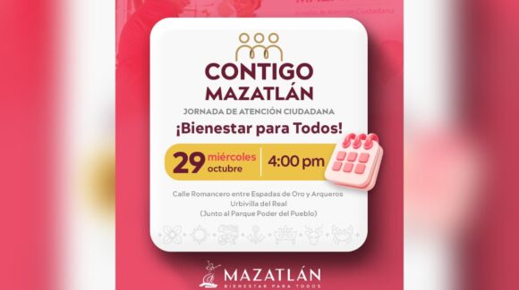 Gobierno Municipal encabezará la nueva jornada “Contigo Mazatlán” en Urbivilla del Real