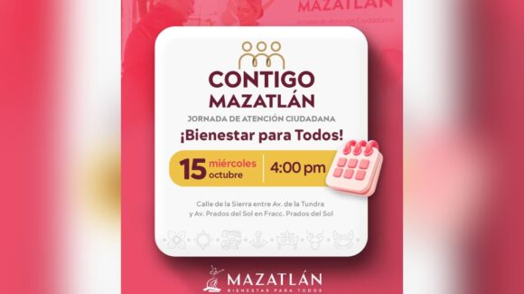 Llegará a Prados del Sol la jornada de atención “Contigo Mazatlán”
