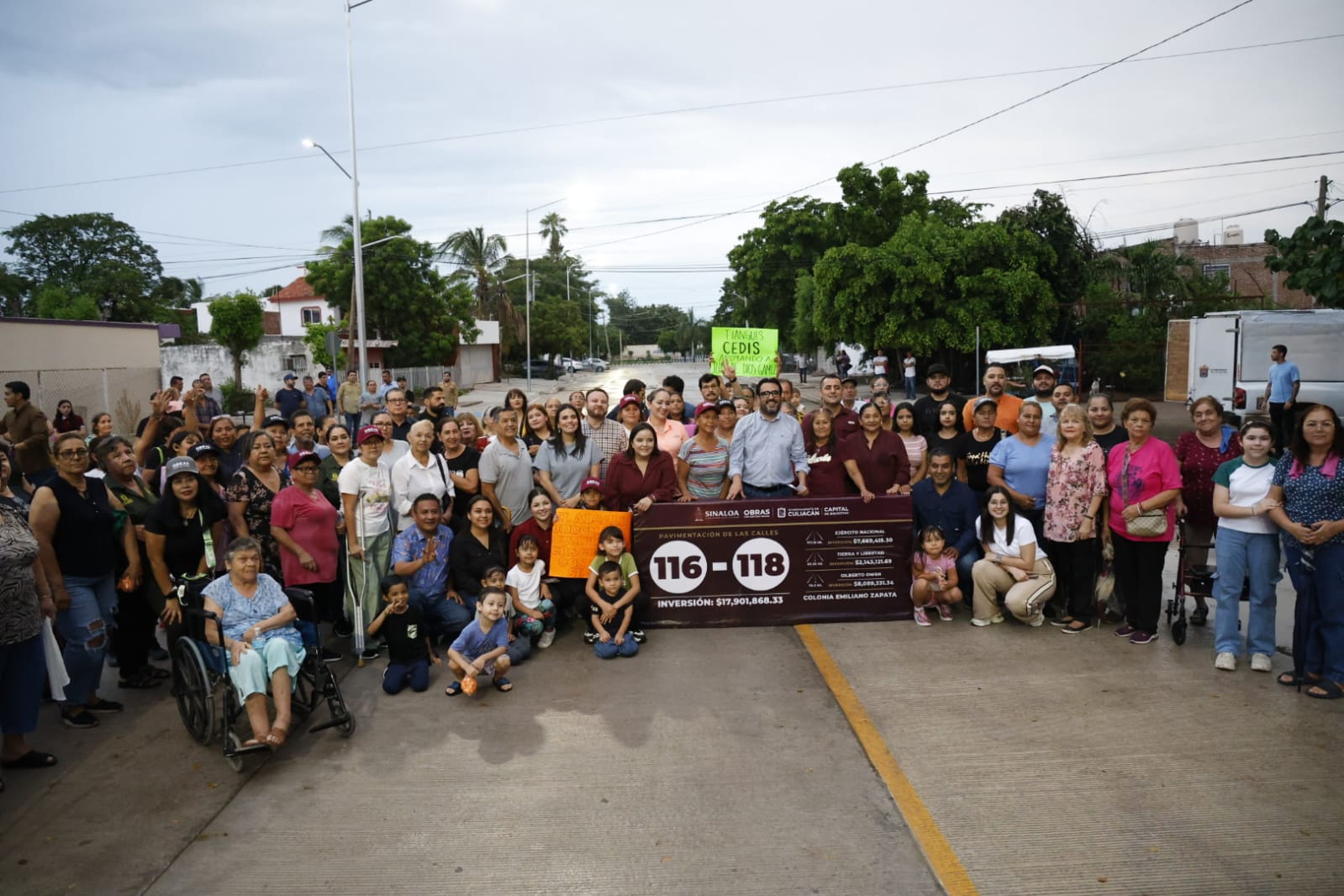 Gámez Mendívil entrega pavimentaciones en Culiacán, Sinaloa