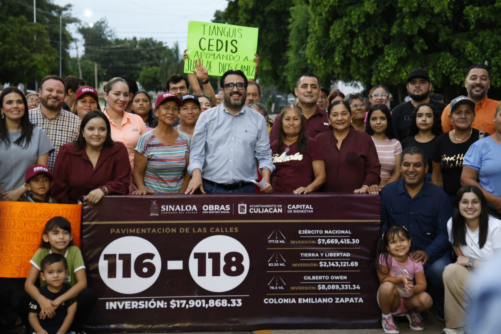 Gámez Mendívil entrega pavimentaciones en Culiacán, Sinaloa