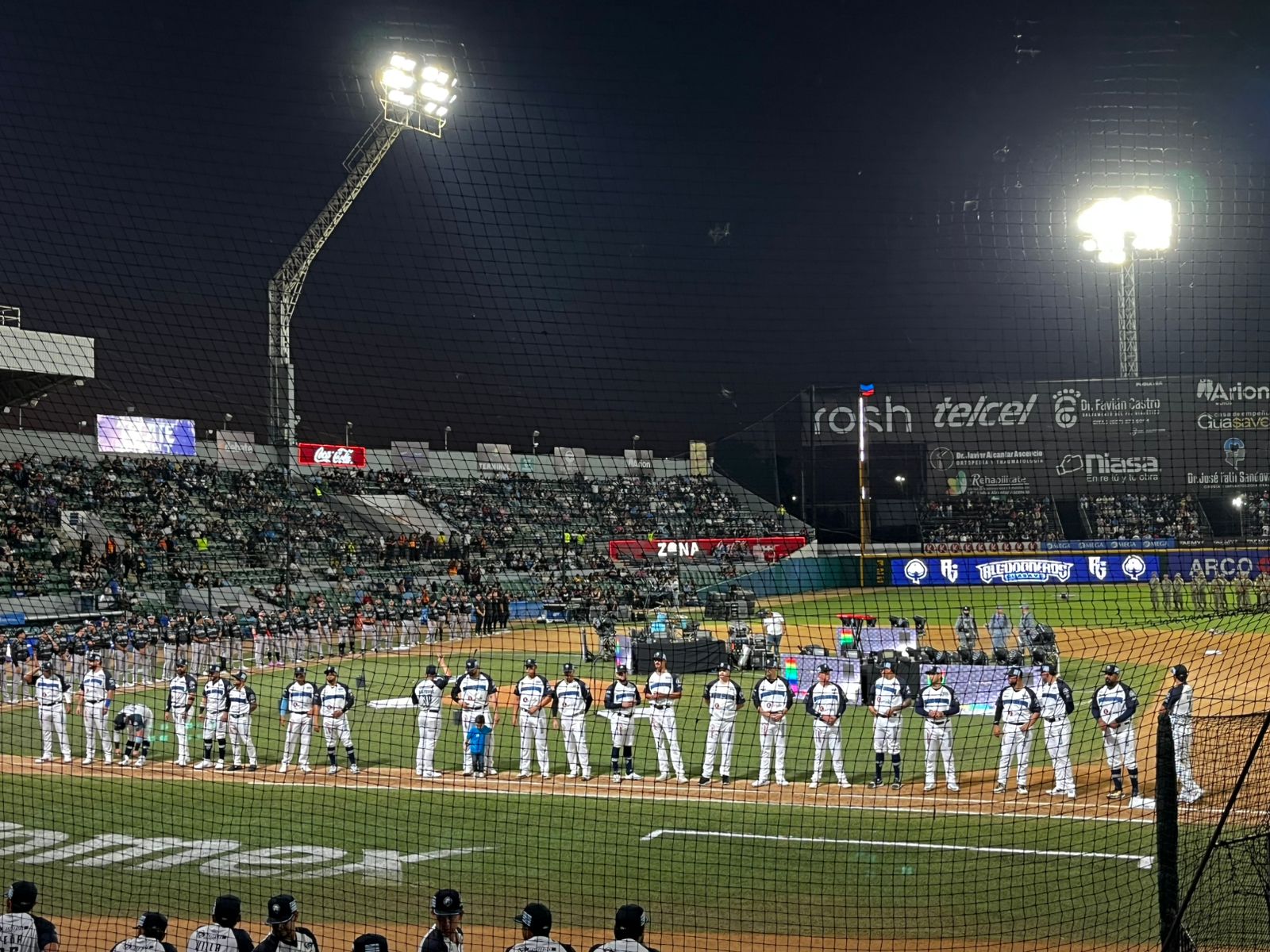 Juego inaugural de los Algodoneros de Guasave en el Kuroda Park