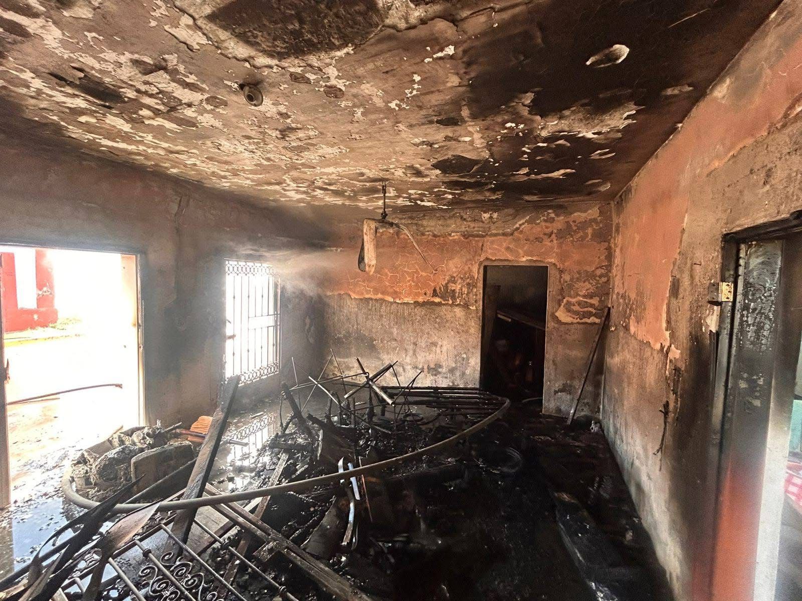 la casa incendiada estaba sola al momento de percance