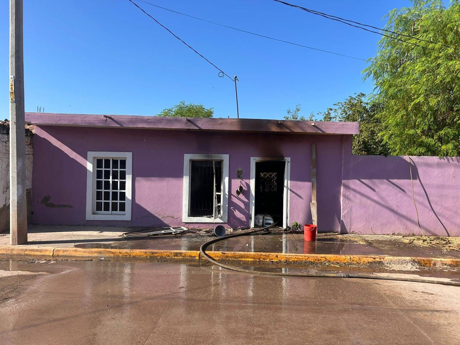 la casa incendiada estaba sola al momento de percance