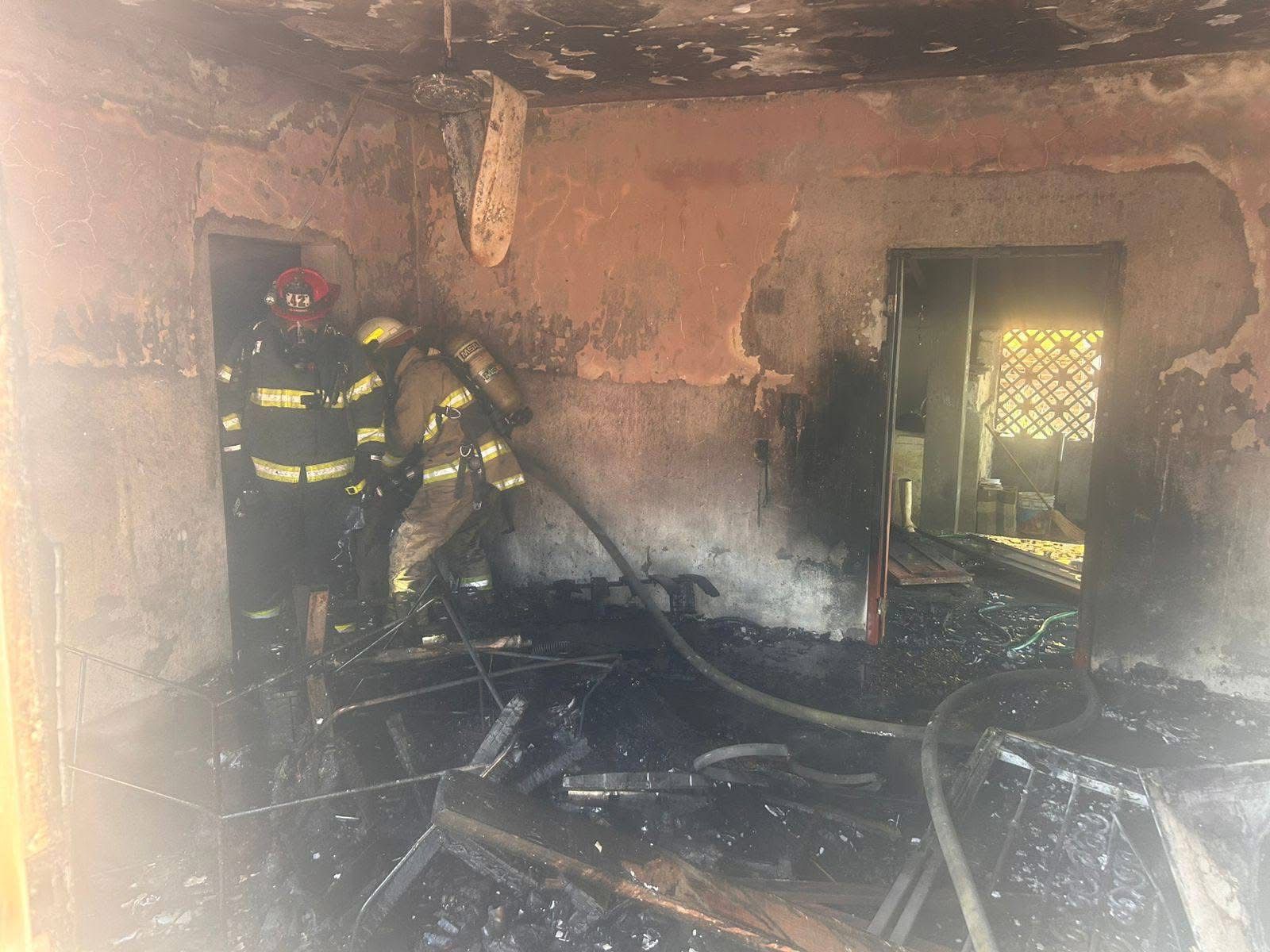 la casa incendiada estaba sola al momento de percance