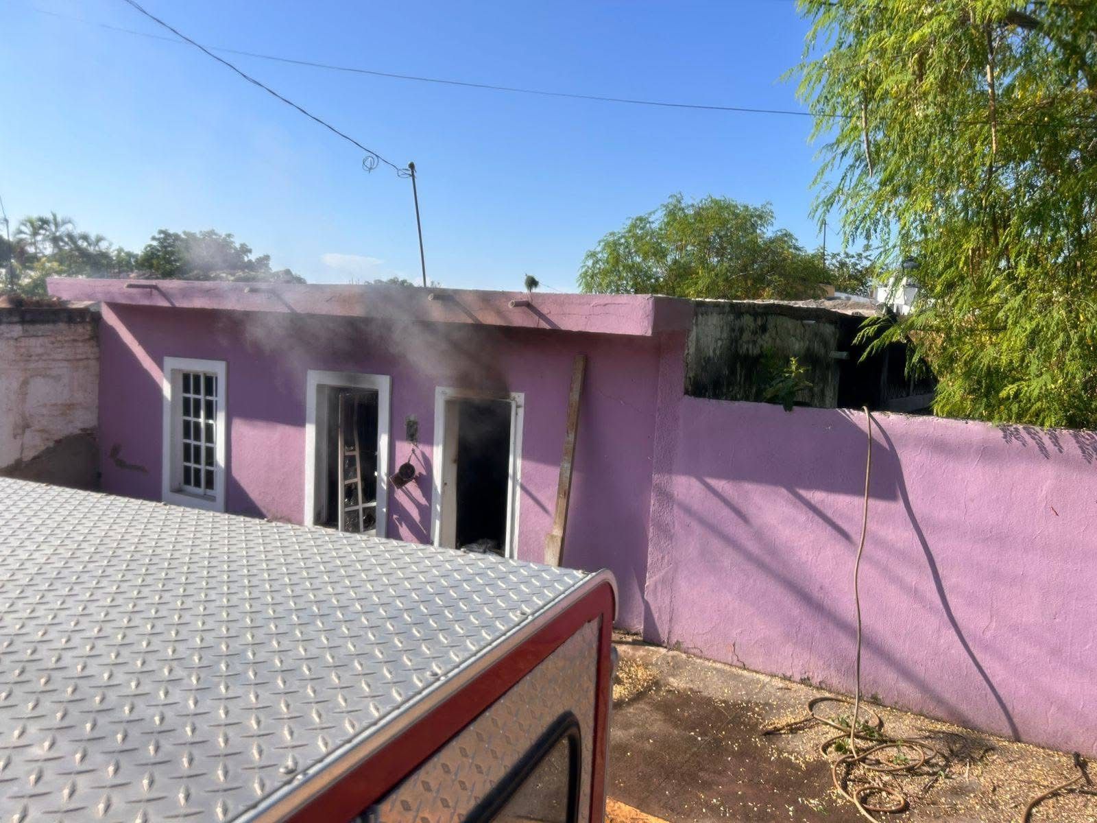 la casa incendiada estaba sola al momento de percance