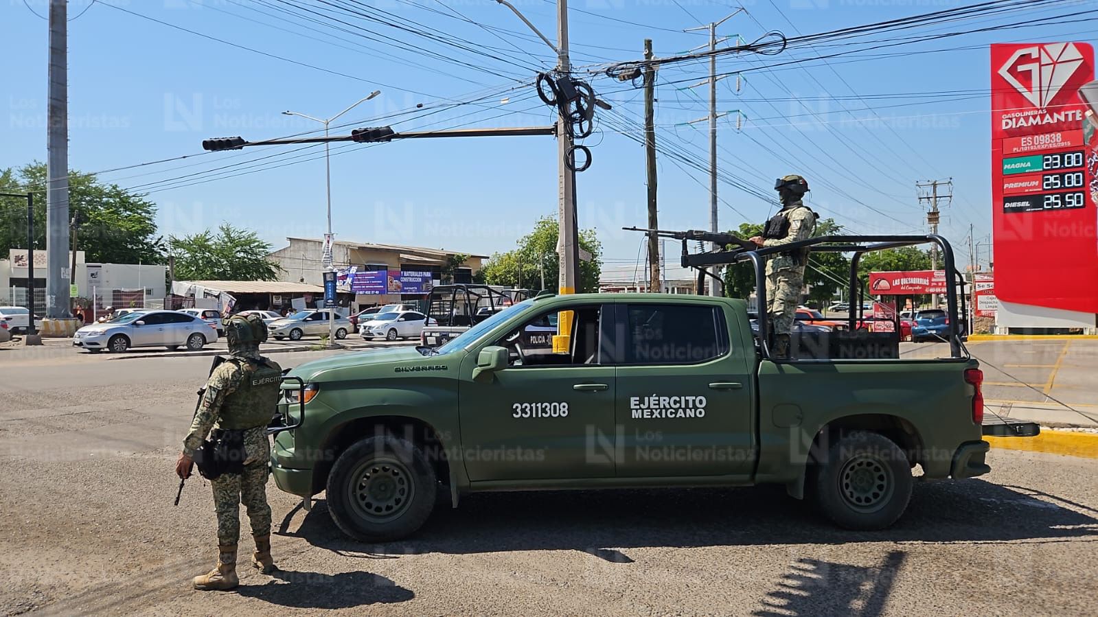 Ejército en sitio de ejecución de un limpiavidrios en Culiacán