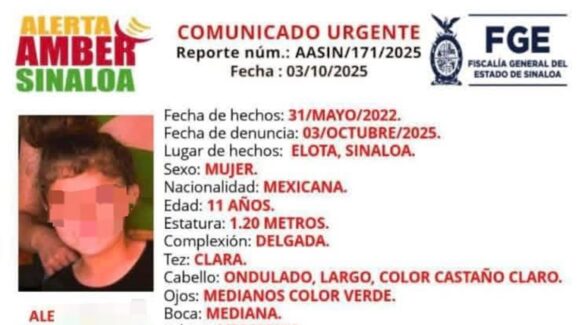 Localizan en Mazatlán, Sinaloa a menor desaparecida en Elota; Uneprevif y Fiscalía coordinan acciones