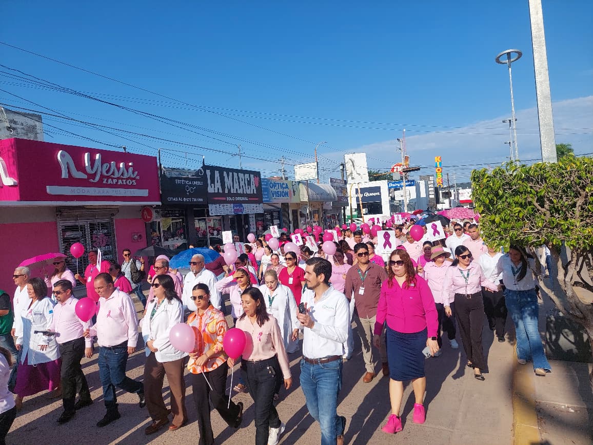 marcha rosa en Salvador Alvarado
