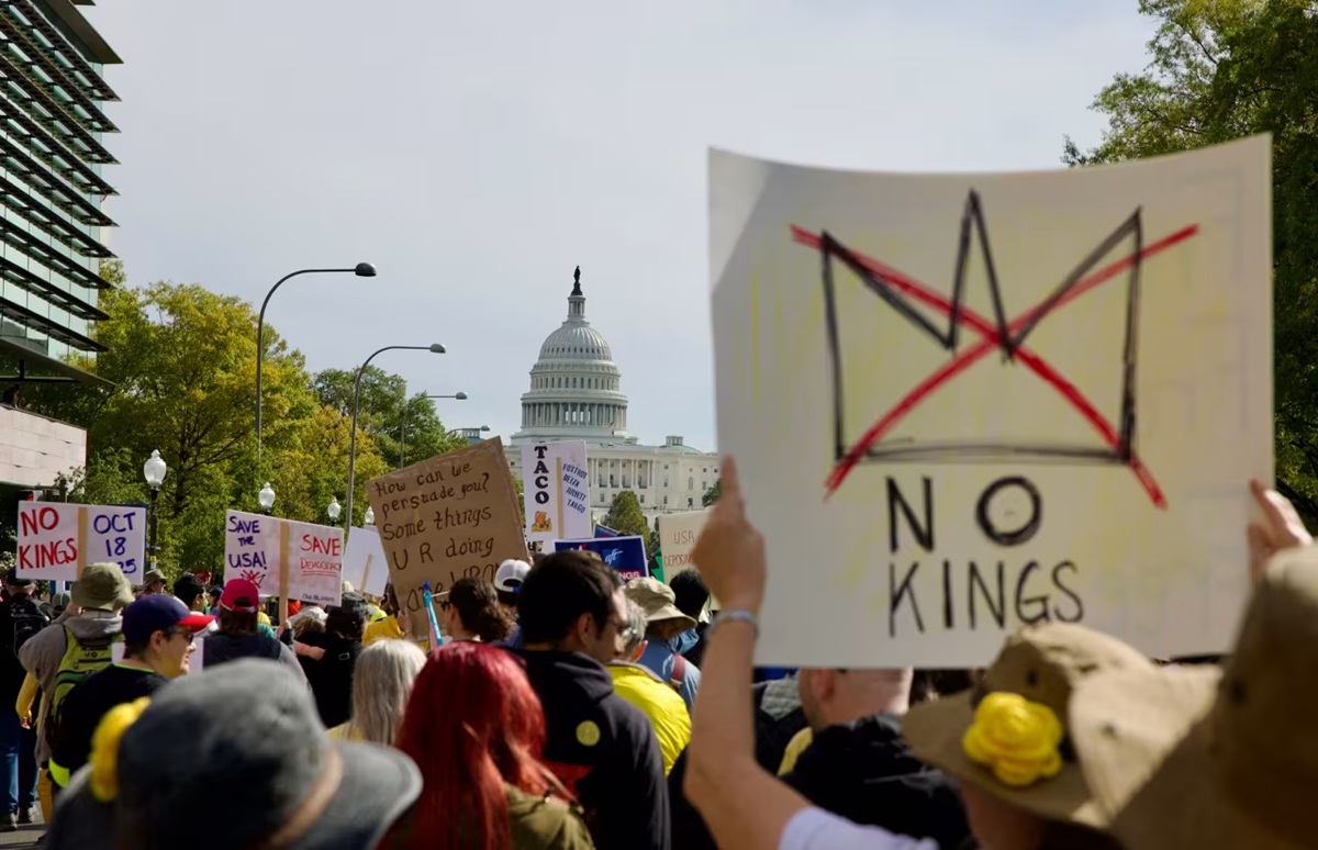 Marcha No Kings en Estados Unidos
