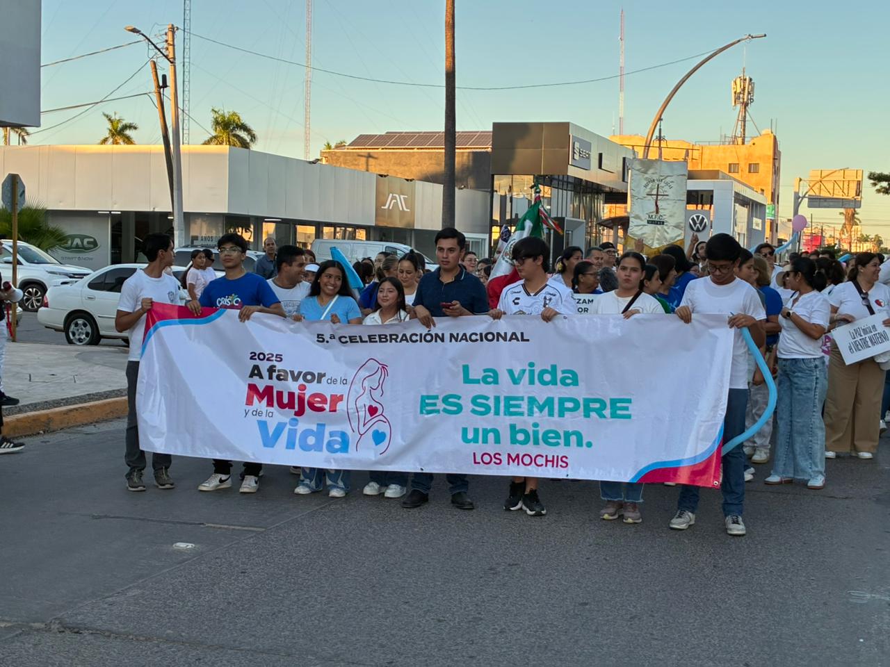 Marcha Nacional por la Mujer, la Vida y la Paz en Los Mochis
