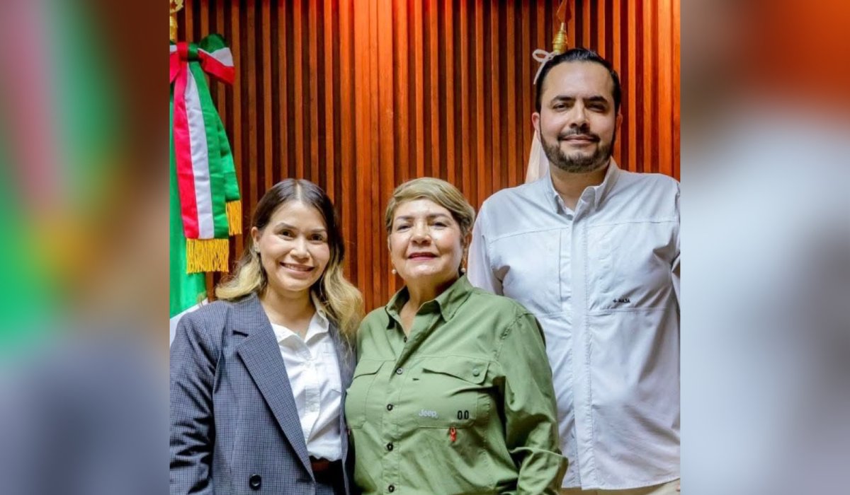 María Fernanda Rodríguez, Cecilia Ramírez y Edgar Adair