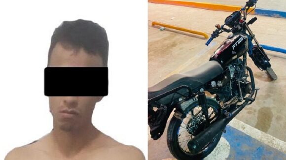Ladrón finge ataque epiléptico para no ser detenido por Policías de Ahome al circular en una motocicleta robada