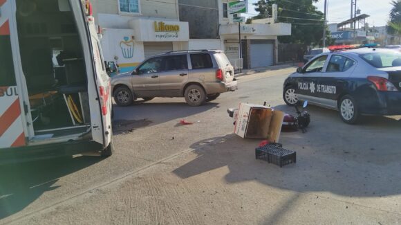 Saúl fue derribado de su motocicleta mientras circulaba en Guasave, Sinaloa